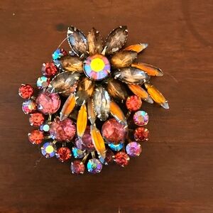 Antique rhinestone brooch